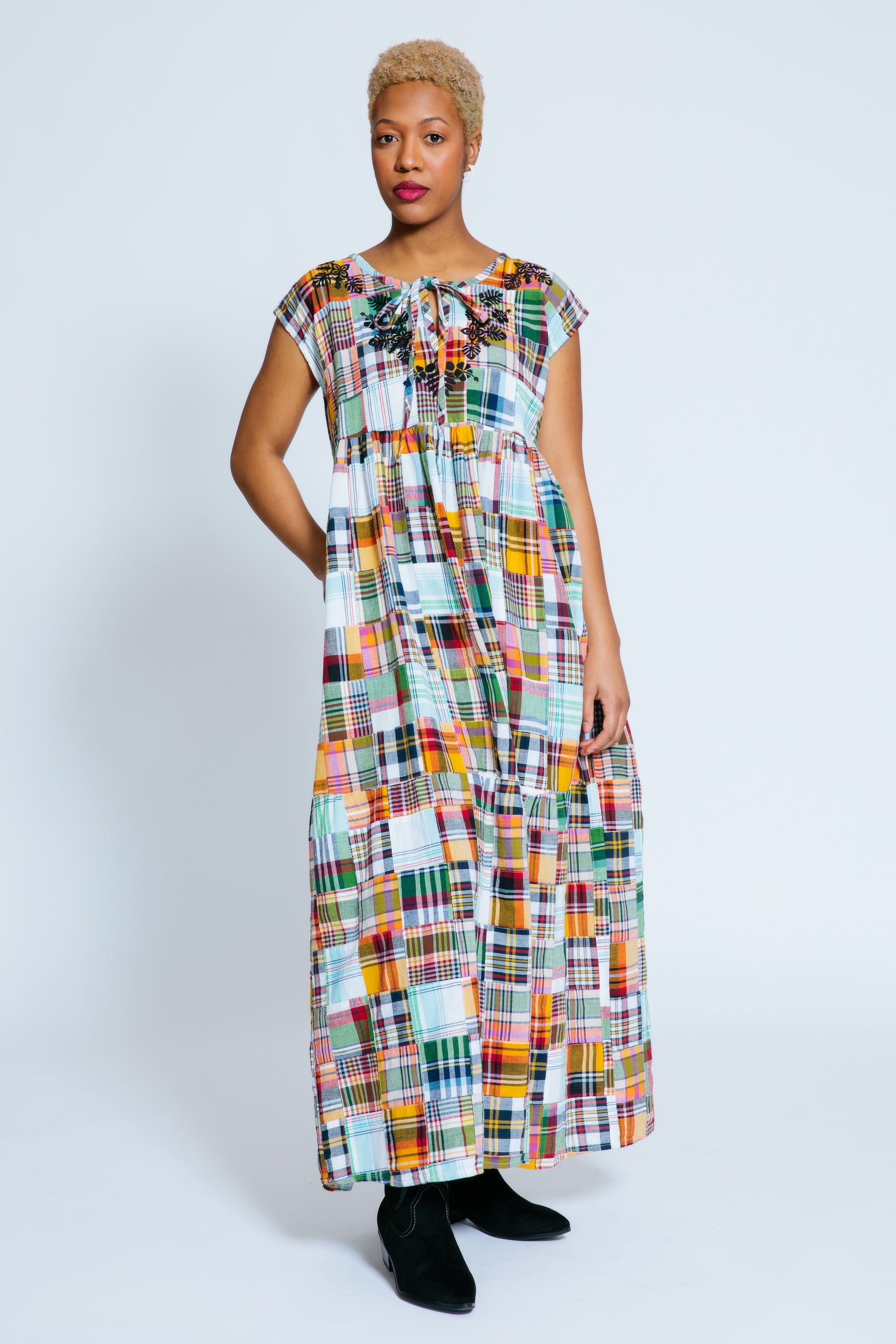 Patchwork maxi dress hotsell