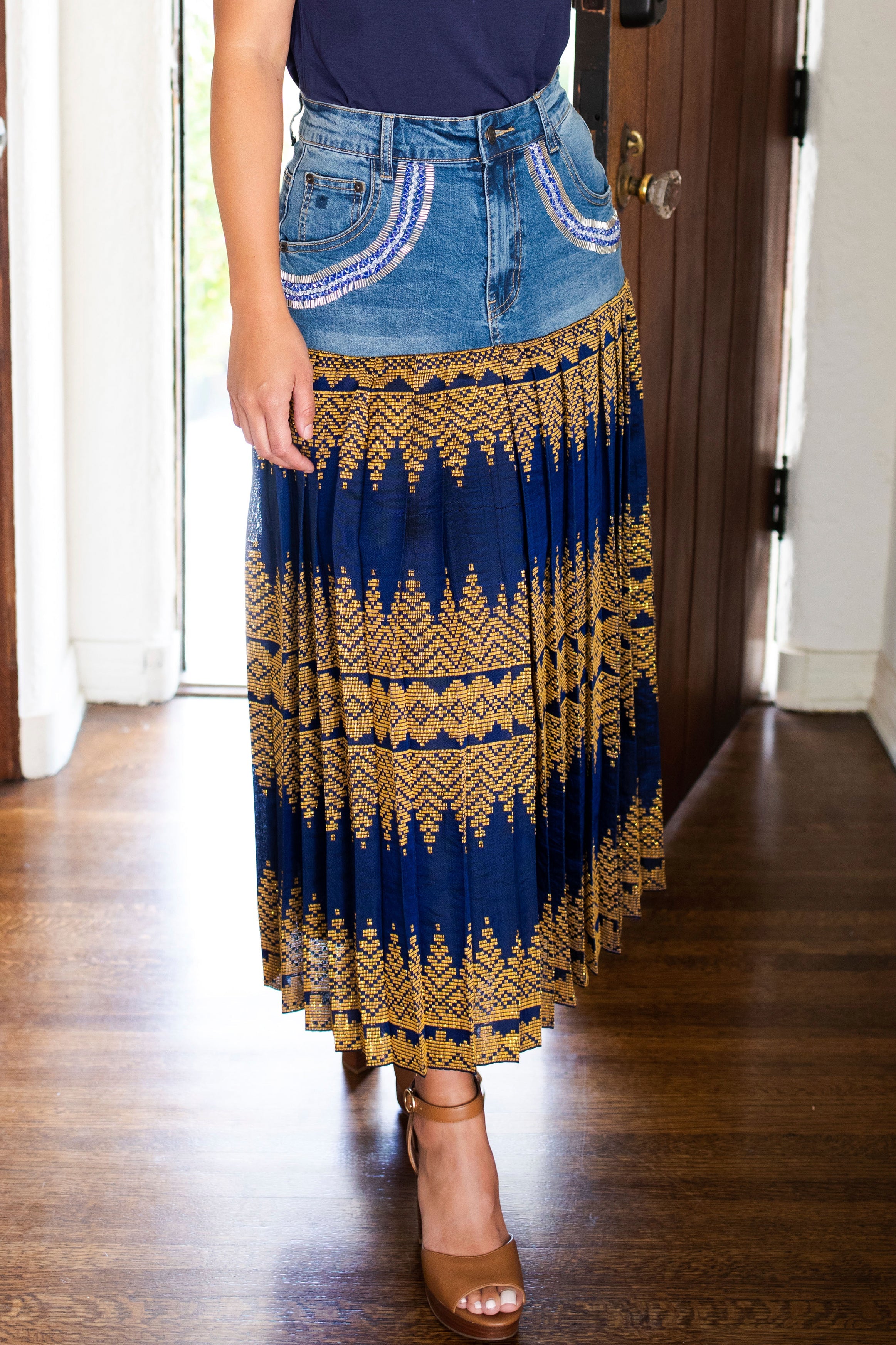 Boho hotsell upcycled skirt